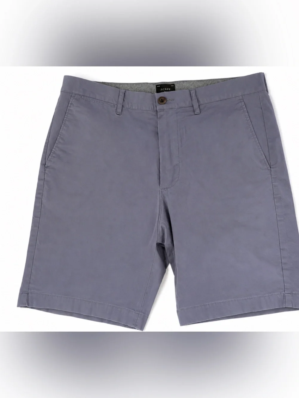 J.Crew Men’s 9” Stretch Chino Shorts Blue Gray Size 32 NWT Classic Flat Front